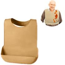 Babador Para Pacientes Mal De Parkinson Protege Para Comer Bege (Tam. M)