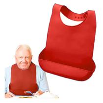Babador Para Proteção Comer Alimentação Sujeiras Roupa Limpa Vermelho (Tam. P)