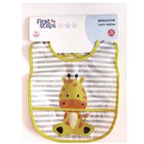 Babador plástico girafa c/ bolso - First Steps Babador plástico girafa c/ bolso - First Steps