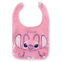 Babador Resistente a Pingos Stitch Rosa Angel Disney BabyGo