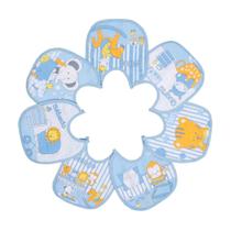 Babador Semaninha Felpudo E Plastificado Papi Estampado 20Cm X 19Cm Contem 07 Un - Ref.:0932