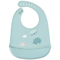 Babador Silicone Com Pega Migalhas Cloudy Verde - Buba Babador Silicone Com Pega Migalhas Cloudy Verde - Buba