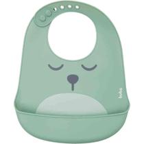 Babador Silicone Com Pega Migalhas Gumy Buba Verde +3meses