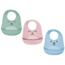 Babador Silicone Impermeavel Bebe Menino Menina Gumy Buba