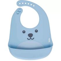 Babador Silicone Pega Migalhas Gumy Azul +3 Meses Buba