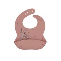 Babador Silicone Platinum Flora Blush - Kikka Boo Babador Silicone Platinum Flora Blush - Kikka Boo
