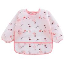 Babador Unitário manga longa BLW Bebê Baby Neném Flamingo