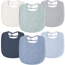 Babadores Bandana Ajustáveis Susurration em Musselina para Bebê, Kit com 6 Babadores Bandana Ajustáveis Susurration em Musselina para Bebê, Kit com 6
