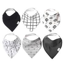 Babadores de bandana para bebês Copper Pearl, pacote com 6 unidades, algodão macio, unissex Babadores de bandana para bebês Copper Pearl, pacote com 6 unidades, algodão macio, unissex