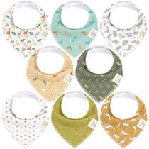 Babadores de bandana para bebês KeaBabies, 100% algodão orgânico, pacote com 8 unidades Babadores de bandana para bebês KeaBabies, 100% algodão orgânico, pacote com 8 unidades