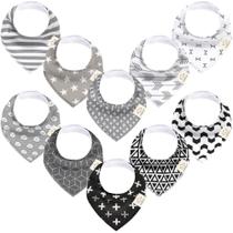 Babadores de bandana para bebês KeaBabies, pacote com 10, orgânicos, de 0 a 36 meses