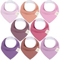 Babadores de bandana para bebês KeaBabies, pacote com 8 pacotes de algodão orgânico lilás Babadores de bandana para bebês KeaBabies, pacote com 8 pacotes de algodão orgânico lilás