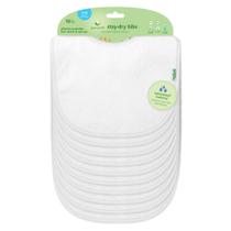 Babadores de bebê Green Sprouts Stay-Dry Waterproof, pacote com 10 unidades, brancos Babadores de bebê Green Sprouts Stay-Dry Waterproof, pacote com 10 unidades, brancos