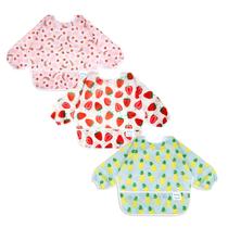 Babadores de bebê impermeáveis de manga comprida Baby Noah de 6 a 24 meses, 3 unidades