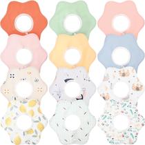 Babadores de Bebê JageLy 360° - Algodão Impermeável (6+ Meses) - Pacote com 12