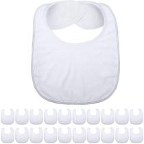 Babadores de bebê Sublimation Blanks Geyoga laváveis e reutilizáveis x20 Babadores de bebê Sublimation Blanks Geyoga laváveis e reutilizáveis x20