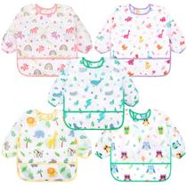 Babadores de manga comprida Accmor impermeáveis para bebês de 6 a 24 meses Babadores de manga comprida Accmor impermeáveis para bebês de 6 a 24 meses