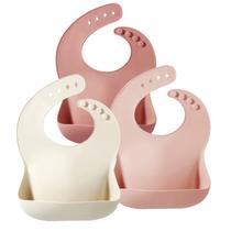 Babadores de Silicone para Bebê PandaEar Ajustáveis e Impermeáveis, Sem BPA Babadores de Silicone para Bebê PandaEar Ajustáveis e Impermeáveis, Sem BPA