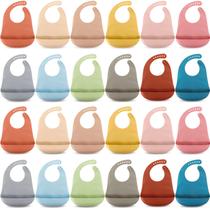 Babadores de Silicone Tioncy para Bebês - 24 Unidades à Prova d'Água