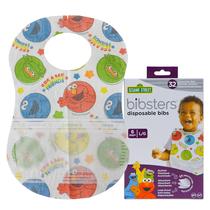 Babadores descartáveis Bibsters Sesame Street com Crumb-Catcher 32 quilates