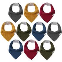 Babadores Muslin Baby Bibs, pacote com 10 bandana de algodão macio Egmao Baby