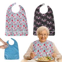 Babadores para Adultos GREENANTS 2 Unidades Impermeáveis com Estampa Floral 90x58cm Babadores para Adultos GREENANTS 2 Unidades Impermeáveis com Estampa Floral 90x58cm
