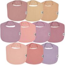 Babadores para bebês Diaper Squad, pacote com 10 babadores de algodão, absorventes de baba, 20x23cm Babadores para bebês Diaper Squad, pacote com 10 babadores de algodão, absorventes de baba, 20x23cm