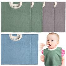 Babadores para bebês Foaincore, 6 peças de algodão felpudo, 42x31 cm, multicoloridos