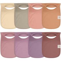 Babadores para bebês KeaBabies Hallo Baby Drool Bibs, pacote com 8 malva Babadores para bebês KeaBabies Hallo Baby Drool Bibs, pacote com 8 malva