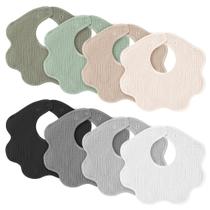 Babadores para bebês, pacote com 8 bandanas Konssy 100% algodão absorvente Babadores para bebês, pacote com 8 bandanas Konssy 100% algodão absorvente