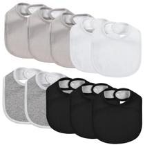 Baberos con Broches para Bebé Egmao 10 Pares Algodón con Cierre a Presión Baberos con Broches para Bebé Egmao 10 Pares Algodón con Cierre a Presión