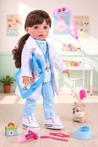 BABESIDE Boneca Bebê Realista de 40,5 cm Menina com Kit de Veterinária