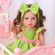 BABESIDE Boneca Reborn Bebê Dara 50 cm Cabelo Castanho Menina