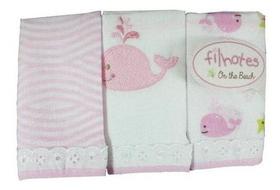 Babete 32cm X 32cm Estampada Filhotes Pacote Com 3 Unidades - anjo da mamãe Babete 32cm X 32cm Estampada Filhotes Pacote Com 3 Unidades - anjo da mamãe