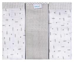 BABETE BABY JOY CLASSICOS CINZA - 3 Unidades BABETE BABY JOY CLASSICOS CINZA - 3 Unidades