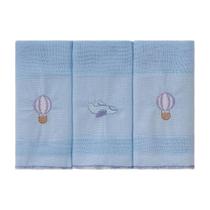 Babete Bublim C/3 Masculino Azul/Avião/Balões 58050015
