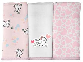 BABETE BUBLIM MALHAS FLORZINHAS - Kit com 3 Unidades BABETE BUBLIM MALHAS FLORZINHAS - Kit com 3 Unidades