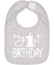 Babete de bebê Aiden's Corner My 1st Birthday de algodão 28x20 cm Babete de bebê Aiden's Corner My 1st Birthday de algodão 28x20 cm
