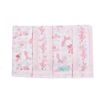 Babete Fralda Baby Nice Giraffa - 4 Unidades - 30cm x 30cm Babete Fralda Baby Nice Giraffa - 4 Unidades - 30cm x 30cm