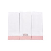 Babete Fralda Loupiot Cores Rosa - 3 Unidades