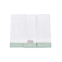 Babete Fralda Loupiot - Cores Verde Menta - 3 Unidades