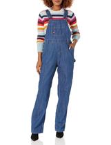 Babete jeans feminino médio Dickies, lavado em pedra com alvejante Babete jeans feminino médio Dickies, lavado em pedra com alvejante