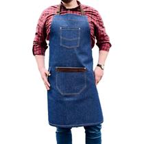 Babete jeans Overall Labora Model feito à mão em jeans grossos