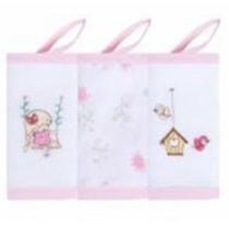 Babete Papizinha com Prendedor de chupeta Bordada e Estampada Menina 3 Un Babete Papizinha com Prendedor de chupeta Bordada e Estampada Menina 3 Un