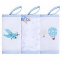 Babete Papizinha com Prendedor de chupeta Bordada e Estampada Menino 3 Un Babete Papizinha com Prendedor de chupeta Bordada e Estampada Menino 3 Un