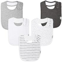 Babetes para bebês KiddyStar, absorventes de algodão orgânico, ajustáveis Babetes para bebês KiddyStar, absorventes de algodão orgânico, ajustáveis
