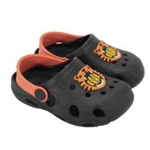 Babuch Sandália Keto Bebê Preto/Laranja