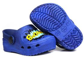 Babuche Chinelinho Sandália Infantil Masculino Menino Azul Boom Mr Try Shoes