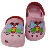 Babuche Chinelo Infantil Menina Rosa Borboleta