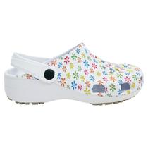 Babuche Clog Casual Feminino SoftWorks Confortável Com Estampa Floral BB32 Babuche Clog Casual Feminino SoftWorks Confortável Com Estampa Floral BB32